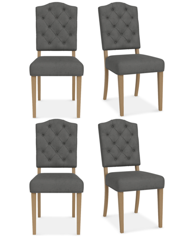 Macy's Jesilyn 4pc Dining Chair Set In Slate