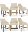 Macy's Nelin 6pc Counter Height Chair Set In Ivory