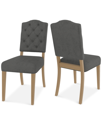 Macy's Jesilyn 2pc Dining Chair Set In Slate