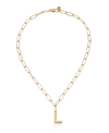 Ettika Paperclip Chain Initial Necklace In Gold-l