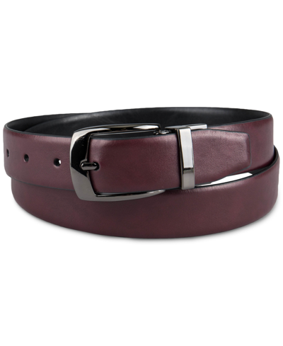 Alfani Men's Modern Reversible Dress Belt, Created For Macy's In Black