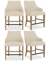 Macy's Nelin 4pc Counter Height Chair Set In Ivory