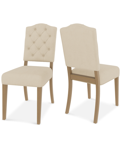 Macy's Jesilyn 2pc Dining Chair Set In Ivory