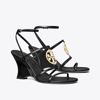 Tory Burch Capri Miller Wedge Sandal In Perfect Black/gold