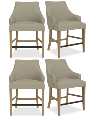 Macy's Nelin 4pc Counter Height Chair Set In Sand