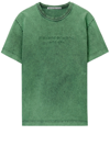 Alexander Wang Embossed Logo Tshirt In Green