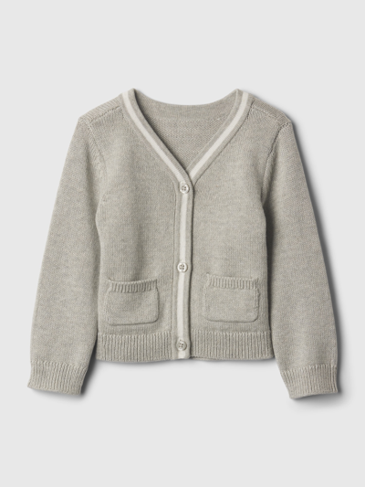Gap Kids' Baby Cardigan Sweater In Light Gray