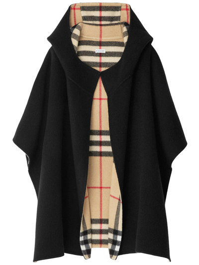 Burberry Cashmere Cape In Black