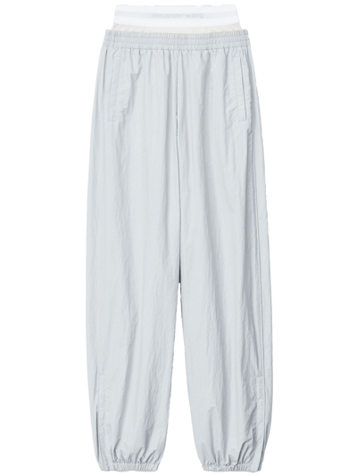 Alexander Wang Track Trousers With Pre-styled Underwear In Grey
