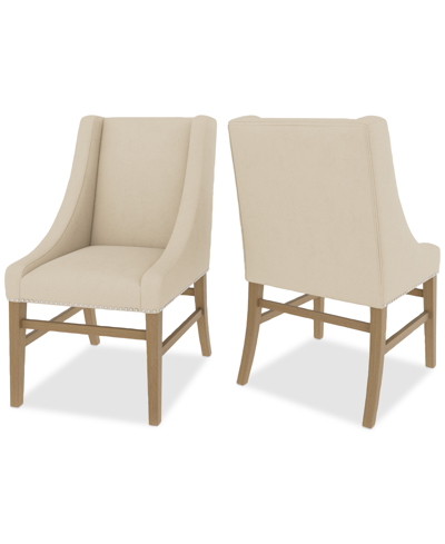 Macy's Eryk 2pc Host Chair Set In Ivory