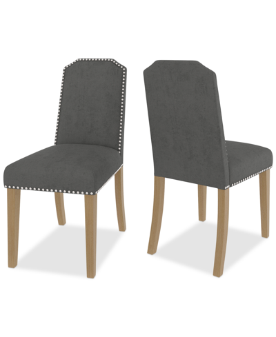 Macy's Hinsen 2pc Dining Chair Set In Slate