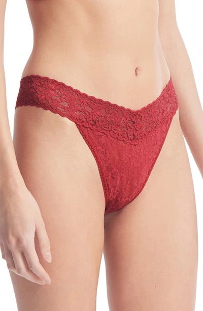 Hanky Panky Original Rise Thong In Burnt Sienna Red