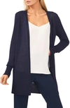 Halogen Side Slit Cardigan In Navy Peacoat