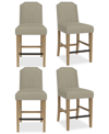 MACY'S HINSEN 4PC COUNTER HEIGHT CHAIR SET