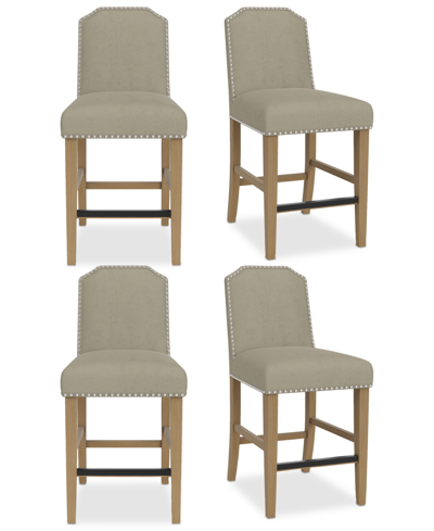 Macy's Hinsen 4pc Counter Height Chair Set In Sand