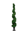 NORTHLIGHT 5.5' PRE-LIT ARTIFICIAL CEDAR SPIRAL TOPIARY TREE IN URN STYLE POT CLEAR LIGHTS