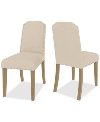 Macy's Hinsen 2pc Dining Chair Set In Ivory