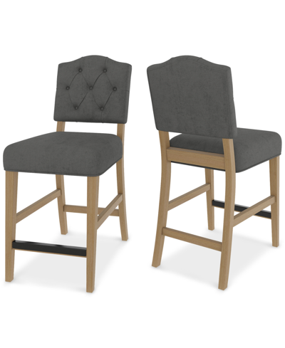 Macy's Jesilyn 2pc Counter Height Chair Set In Slate