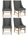Macy's Eryk 4pc Host Chair Set In Slate