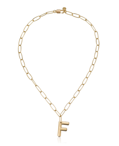 Ettika Paperclip Chain Initial Necklace In Gold-f