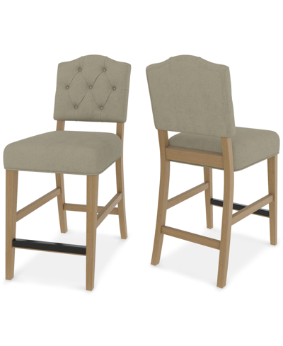 Macy's Jesilyn 2pc Counter Height Chair Set In Sand