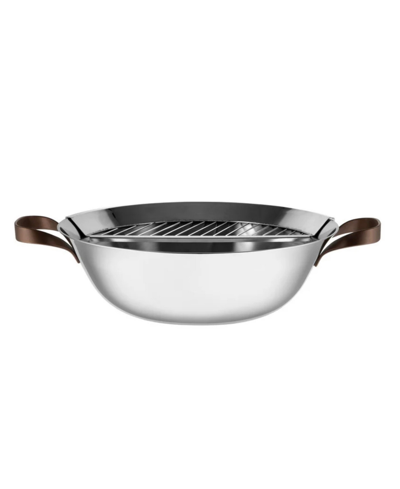 Alessi Edo Wok Pan In Stainless Steel