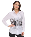 DKNY WOMEN'S CITYSCAPE-PRINT SHIRT