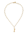 Ettika Paperclip Chain Initial Necklace In Gold-i