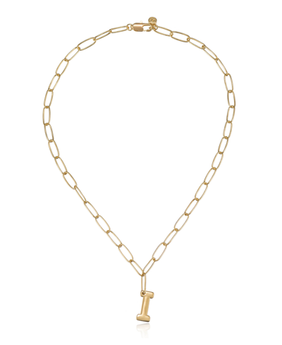 Ettika Paperclip Chain Initial Necklace In Gold-i