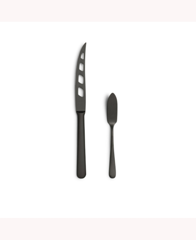 Year & Day 2-pc Cheese Knife Set In Matte Black