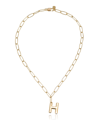 Ettika Paperclip Chain Initial Necklace In Gold-h