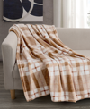 VIDERI HOME HOLIDAY PLAID VELVET THROW, 50" X 60"