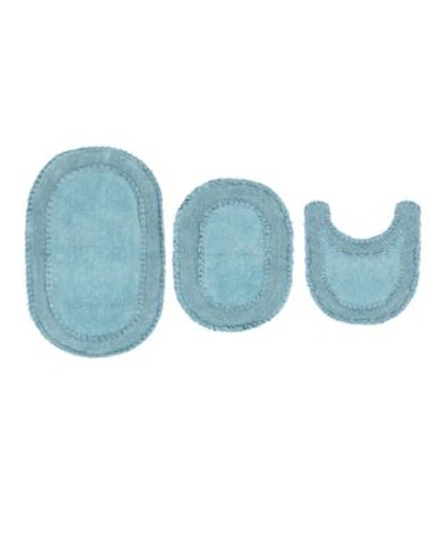 Home Weavers Double Ruffle Bath Rug Collection In Red