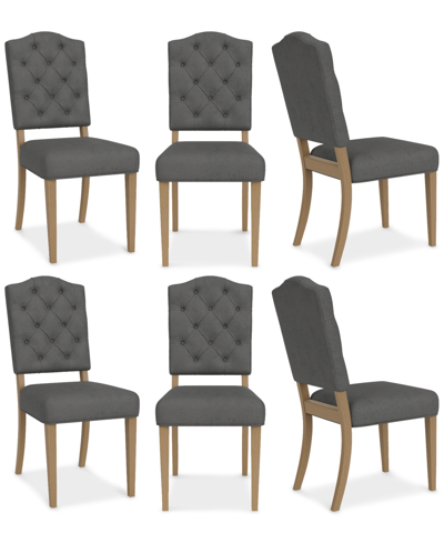 Macy's Jesilyn 6pc Dining Chair Set In Slate