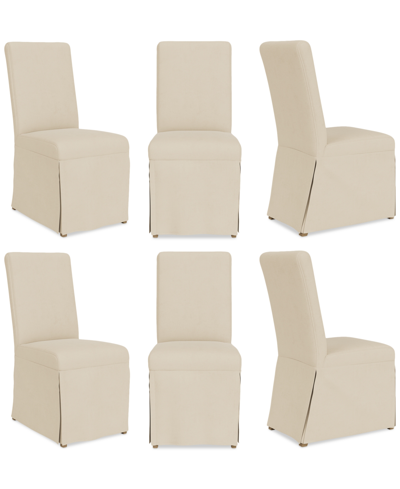 Macy's Estby 6pc Dining Chair Set In Ivory
