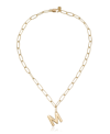 Ettika Paperclip Chain Initial Necklace In Gold-m