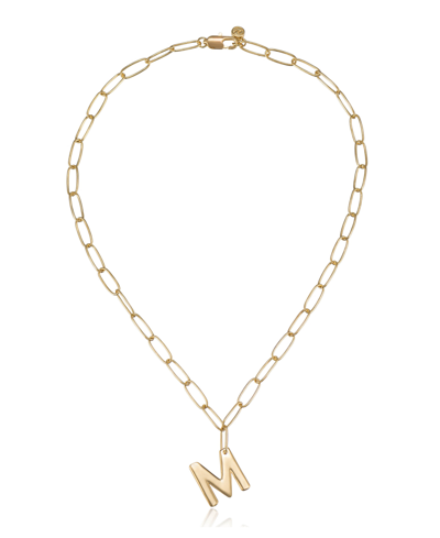 ETTIKA PAPERCLIP CHAIN INITIAL NECKLACE