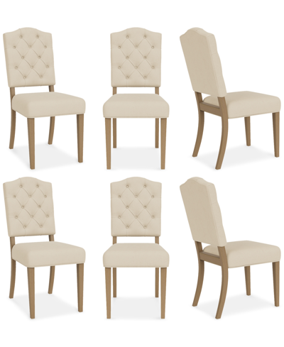 Macy's Jesilyn 6pc Dining Chair Set In Ivory