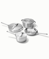 Caraway Non-toxic Ceramic Non-stick 7-piece Cookware Set With Lid Storage In Stainless Steel