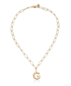 Ettika Paperclip Chain Initial Necklace In Gold-g