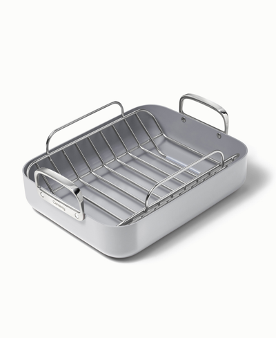 Caraway Non-stick Ceramic-coated 16.5" Roasting Pan With Rack In Gray