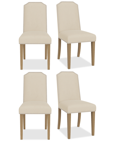 Macy's Hinsen 4pc Dining Chair Set In Ivory