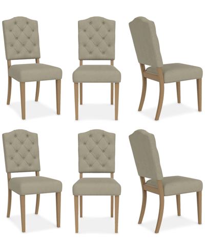 Macy's Jesilyn 6pc Dining Chair Set In Sand