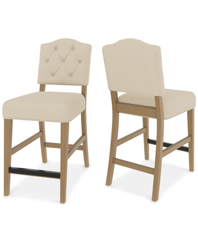 Macy's Jesilyn 2pc Counter Height Chair Set In Ivory