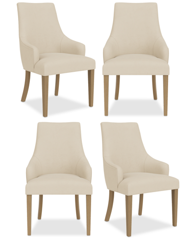 Macy's Nelin 4pc Dining Chair Set In Ivory