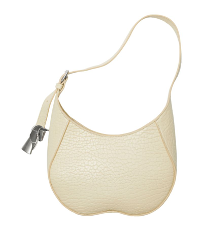 Burberry Leather Chess Shoulder Bag In Neutral