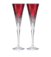 WATERFORD SET OF 2 CRYSTAL NEW YEAR CELEBRATION CHAMPAGNE FLUTES (200ML)