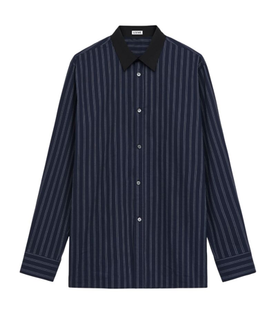 Loewe Striped Shirt In Navy