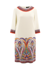 Etro Kaleidoscope Short-sleeve Silk Sheath Dress