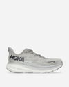 Hoka Bondi 9 Grey Low Top Sneakers With Maxi Logo Lettering On The Side In Tech Fabric Unisex In Gray